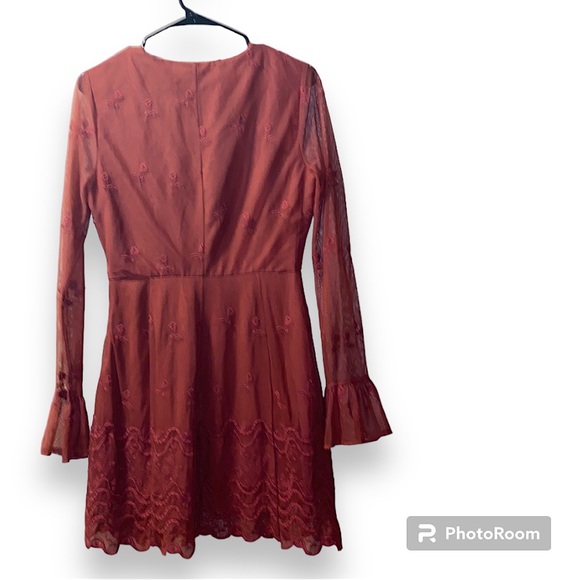 F21 Rusty orange midi dress - Picture 2 of 9